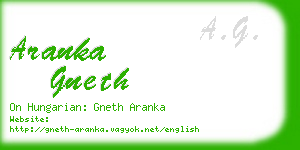 aranka gneth business card